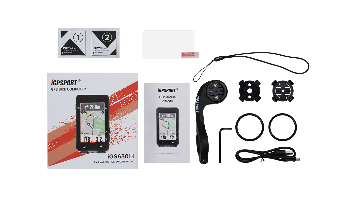 iGS630S BIKE SMART COMPUTER, Auto Back on Track When Veer Off Course  Dual-band GNSS︱Fast Charging︱Type-C︱iClimb Pro︱ 45h︱16G Memory