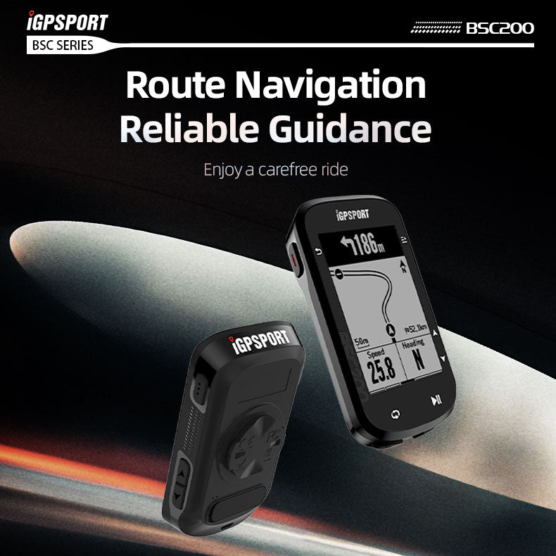 iGPSPORT BSC200 Bicycle/Bike Computer, Slim Bike GPS with Real-time Route Navigation