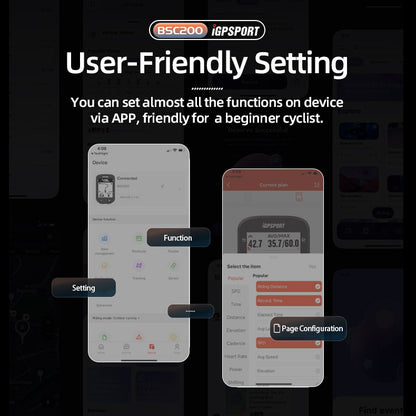 iGPSPORT BSC200 Bicycle/Bike Computer, Slim Bike GPS with Real-time Route Navigation