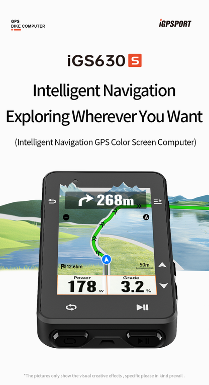 iGS630S BIKE SMART COMPUTER, Auto Back on Track When Veer Off Course  Dual-band GNSS︱Fast Charging︱Type-C︱iClimb Pro︱ 45h︱16G Memory