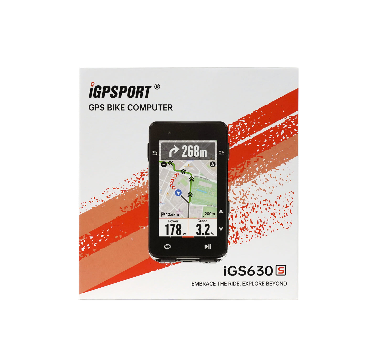 iGS630S BIKE SMART COMPUTER, Auto Back on Track When Veer Off Course  Dual-band GNSS︱Fast Charging︱Type-C︱iClimb Pro︱ 45h︱16G Memory