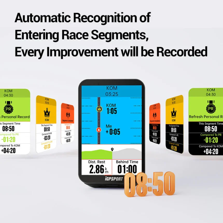 iGS800 Touch-screen Bike Computer Professional GPS Cycling Computer Map Navigation WiFi ANT+ 50H Battery Life
