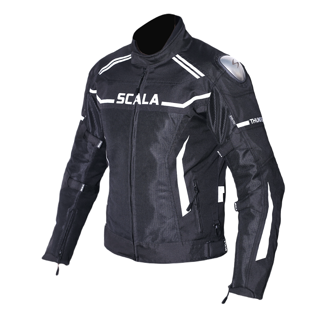 Scala Thunder Jacket Black – HELMETWALA.COM